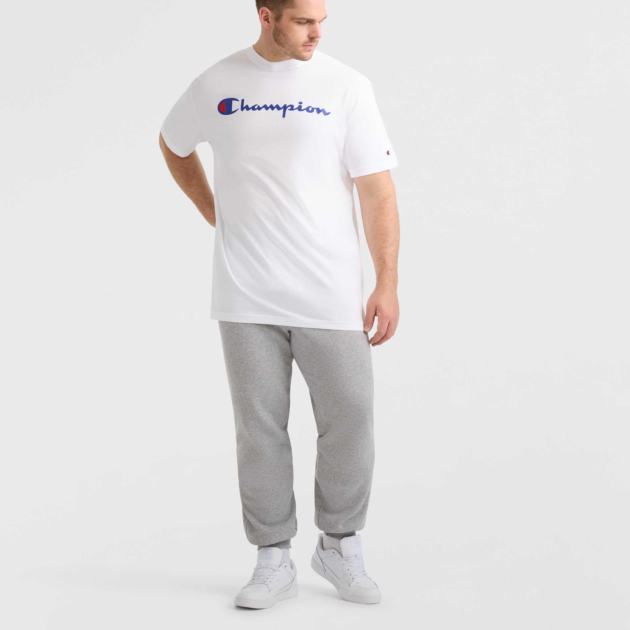 Champion Classic Script Logo T-Shirt for Big & Tall Men