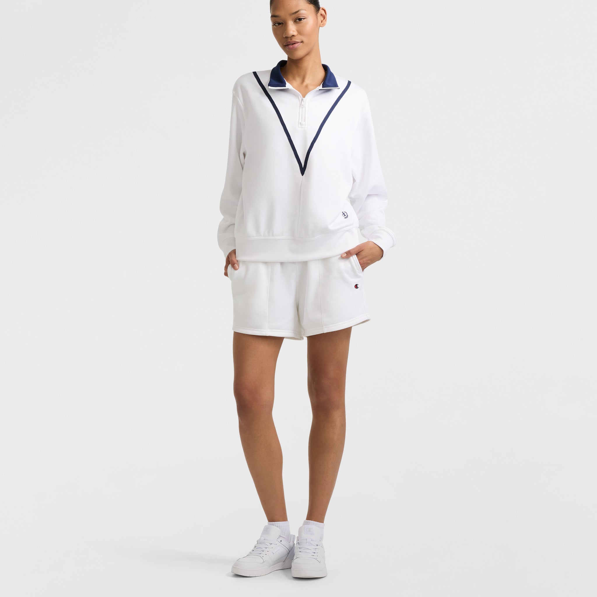 Champion Women's 3.5" Tennis Shorts with C-Patch & Side Pockets