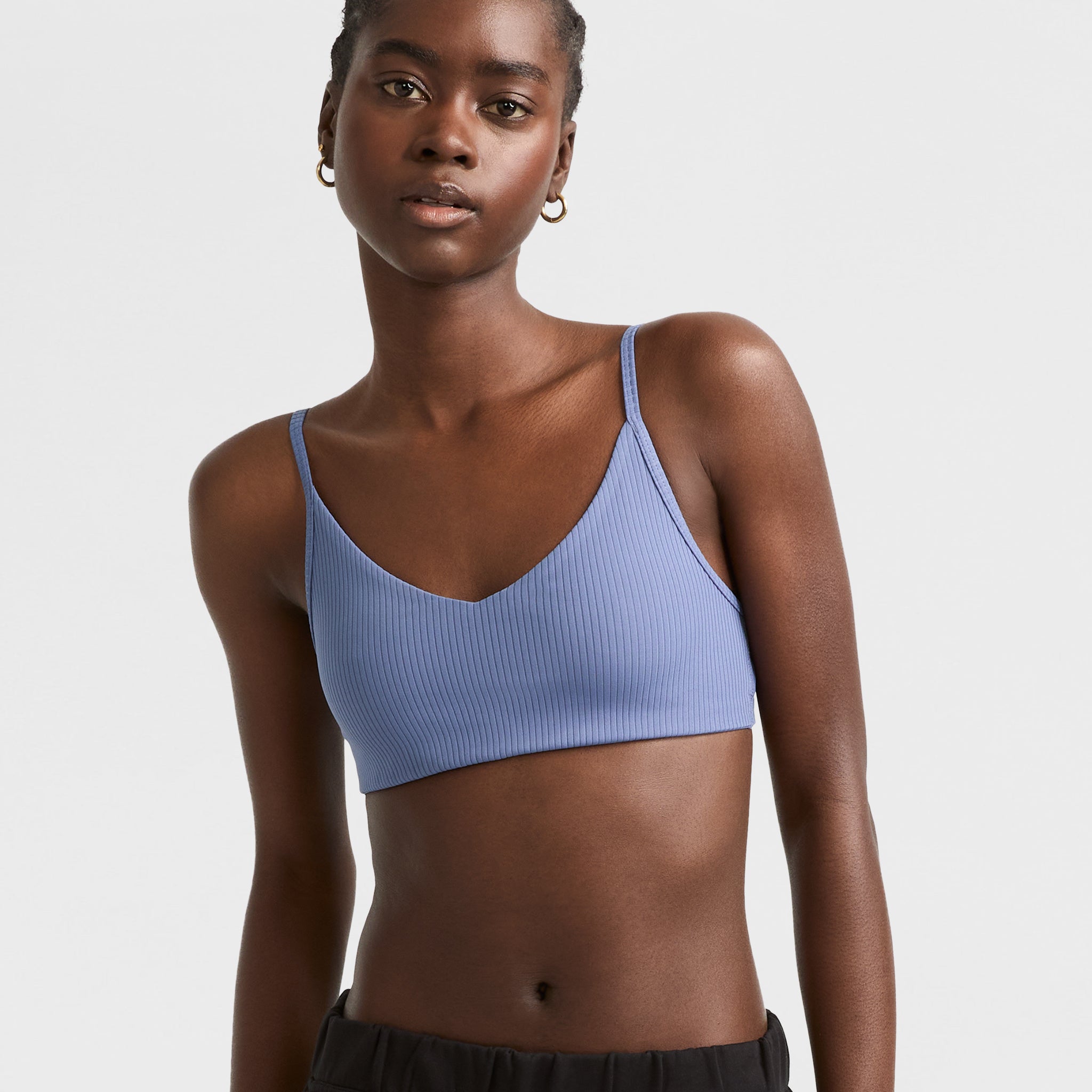 Champion Soft Touch Ribbed Sports Bra for Yoga & Pilates