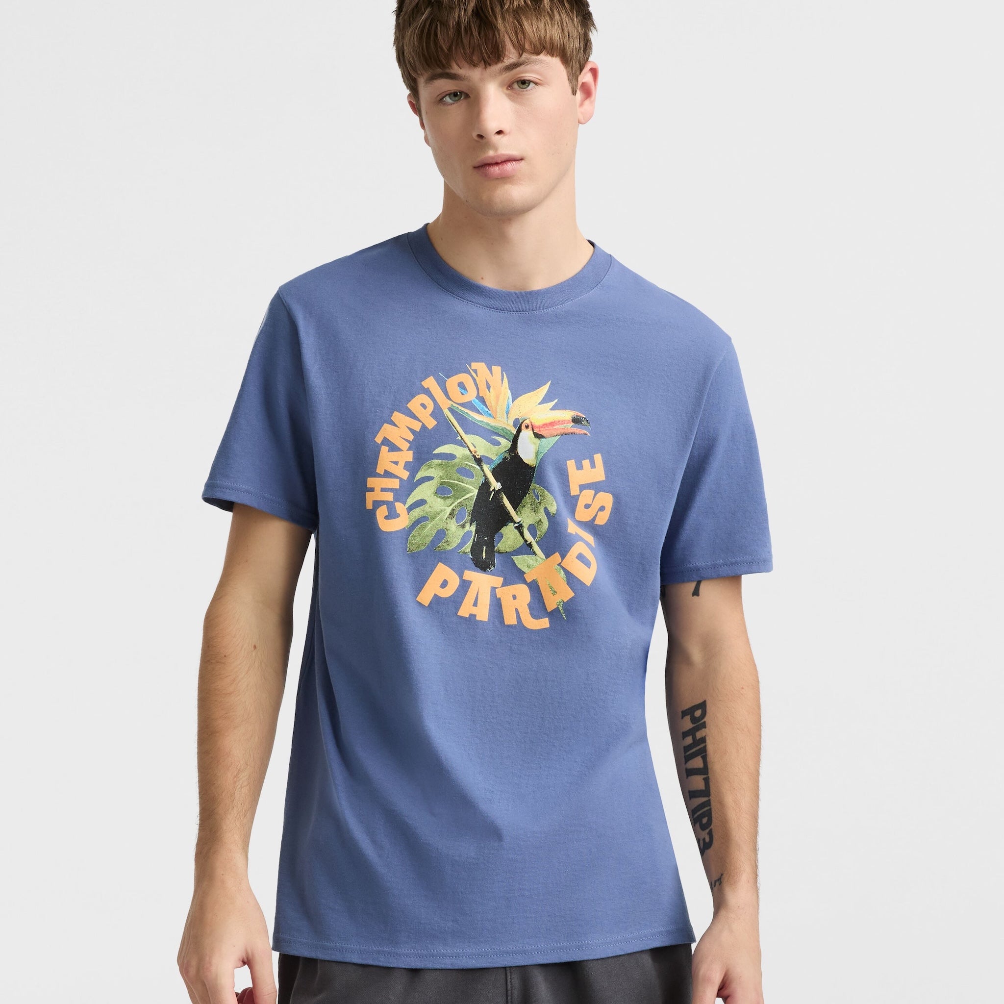 Champion Men's Tropical Toucan Graphic T-Shirt - Soft Cotton