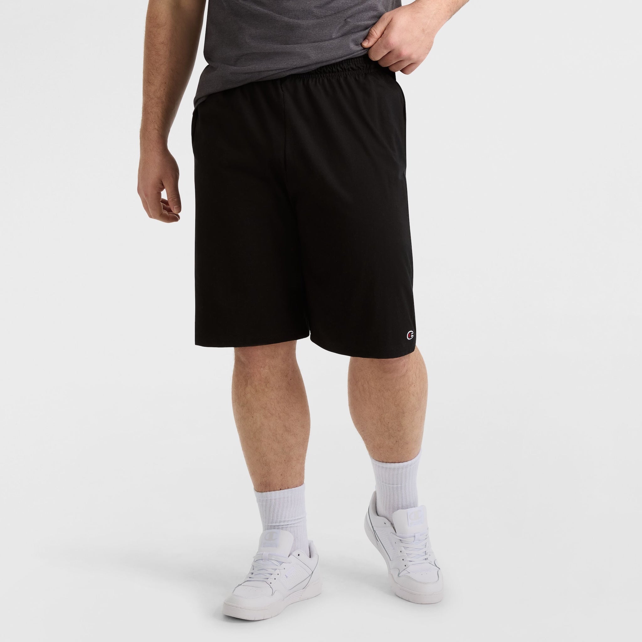 Men's Big & Tall Lounge Shorts with C Logo - Lightweight Cotton Blend