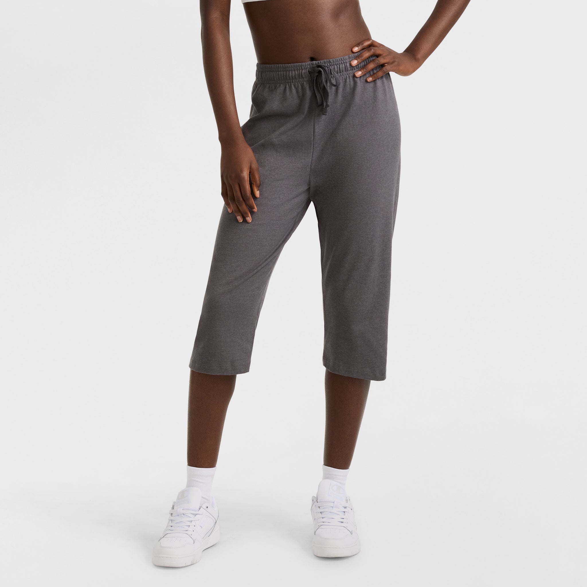 Champion Women's Lightweight Jersey Capri Lounge Pants with C Logo