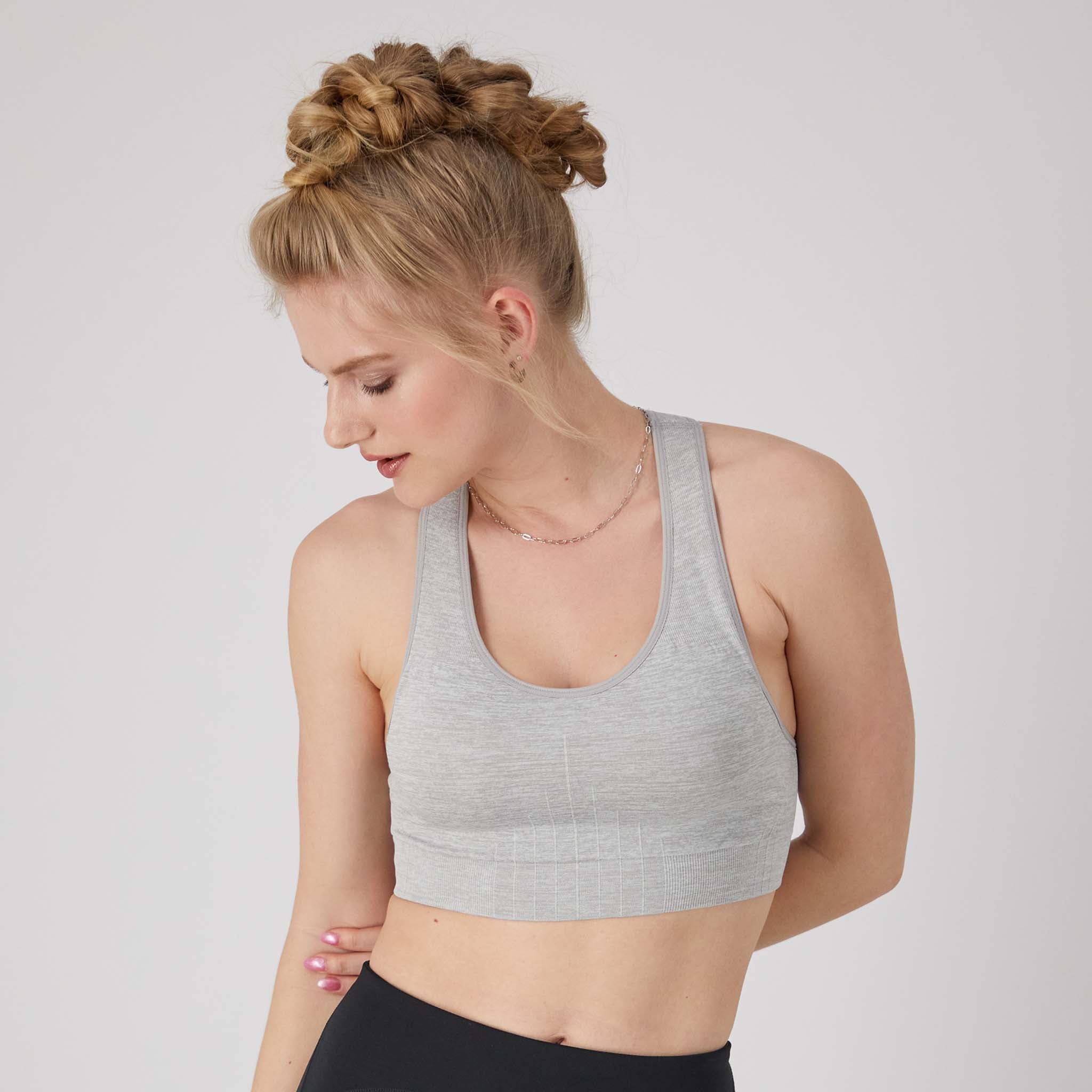 Women's C Logo Infinity Racerback Sports Bra - Seamless & Moisture Wicking