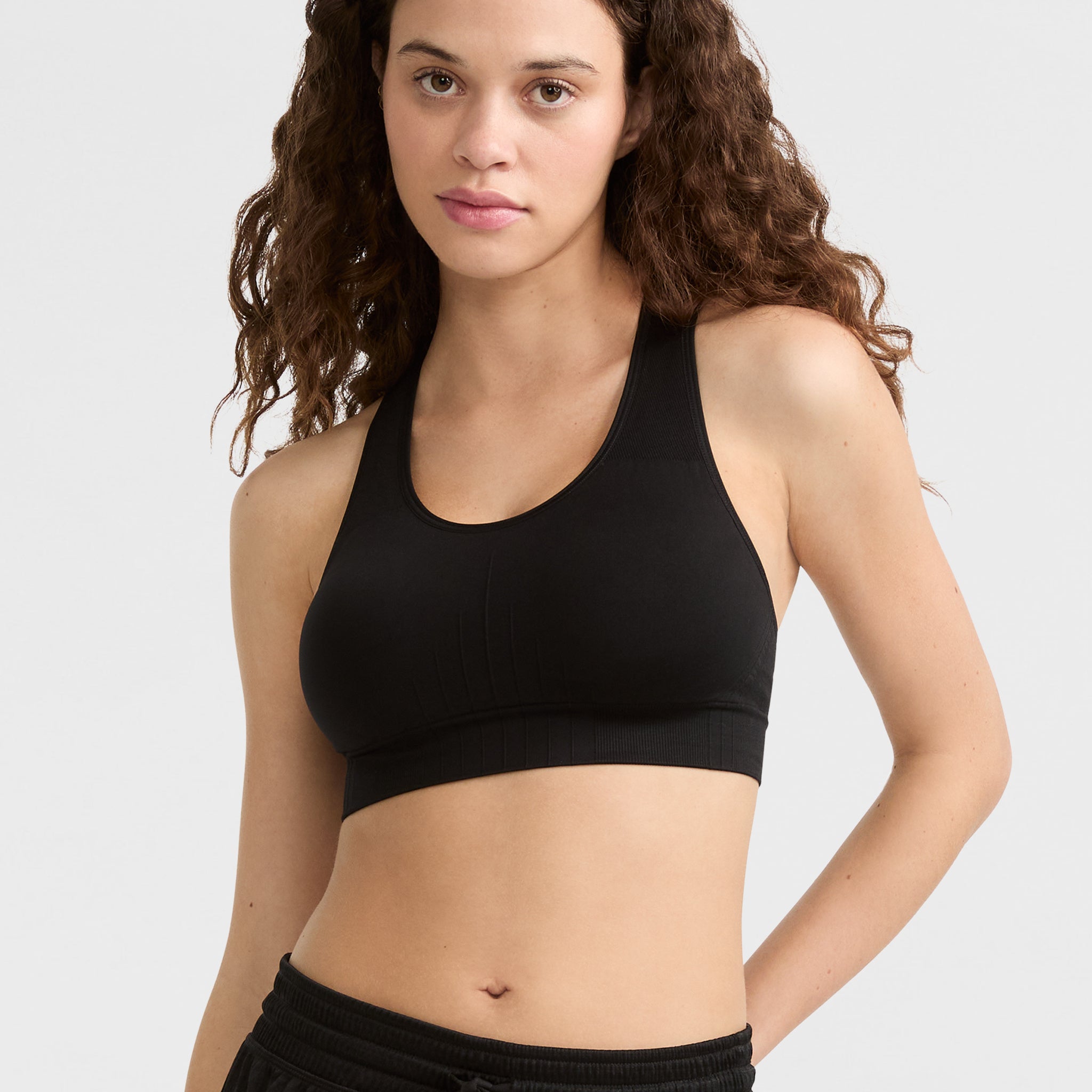 Women's C Logo Infinity Racerback Sports Bra - Seamless & Moisture Wicking