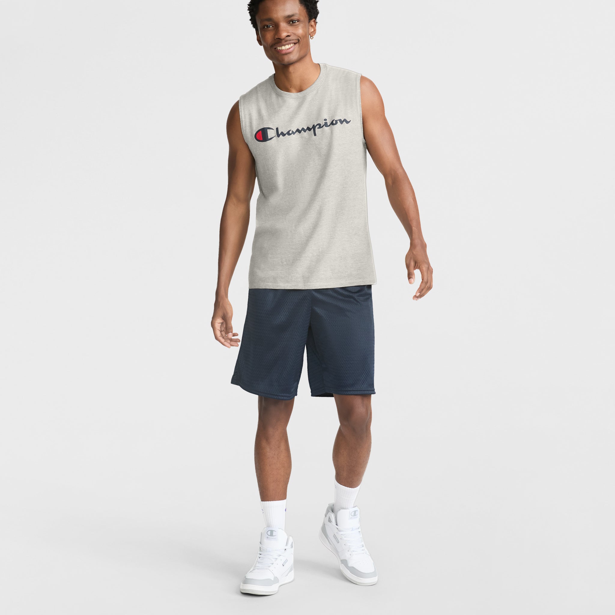 Champion Classic Script Logo Muscle Tank for Men - Gym & Casual Wear