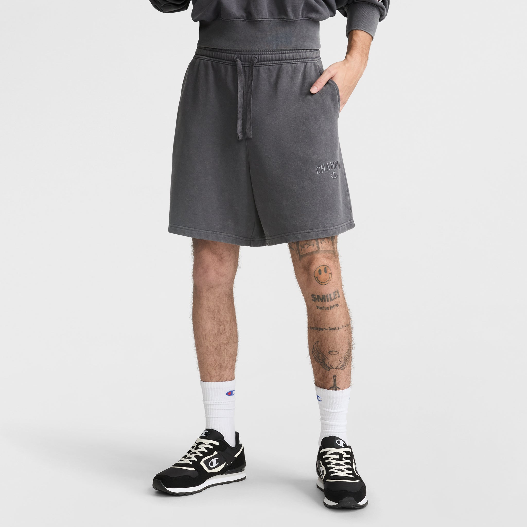 Men's 7" Vintage Wash Fleece Lounge Shorts - Lightweight & Comfortable