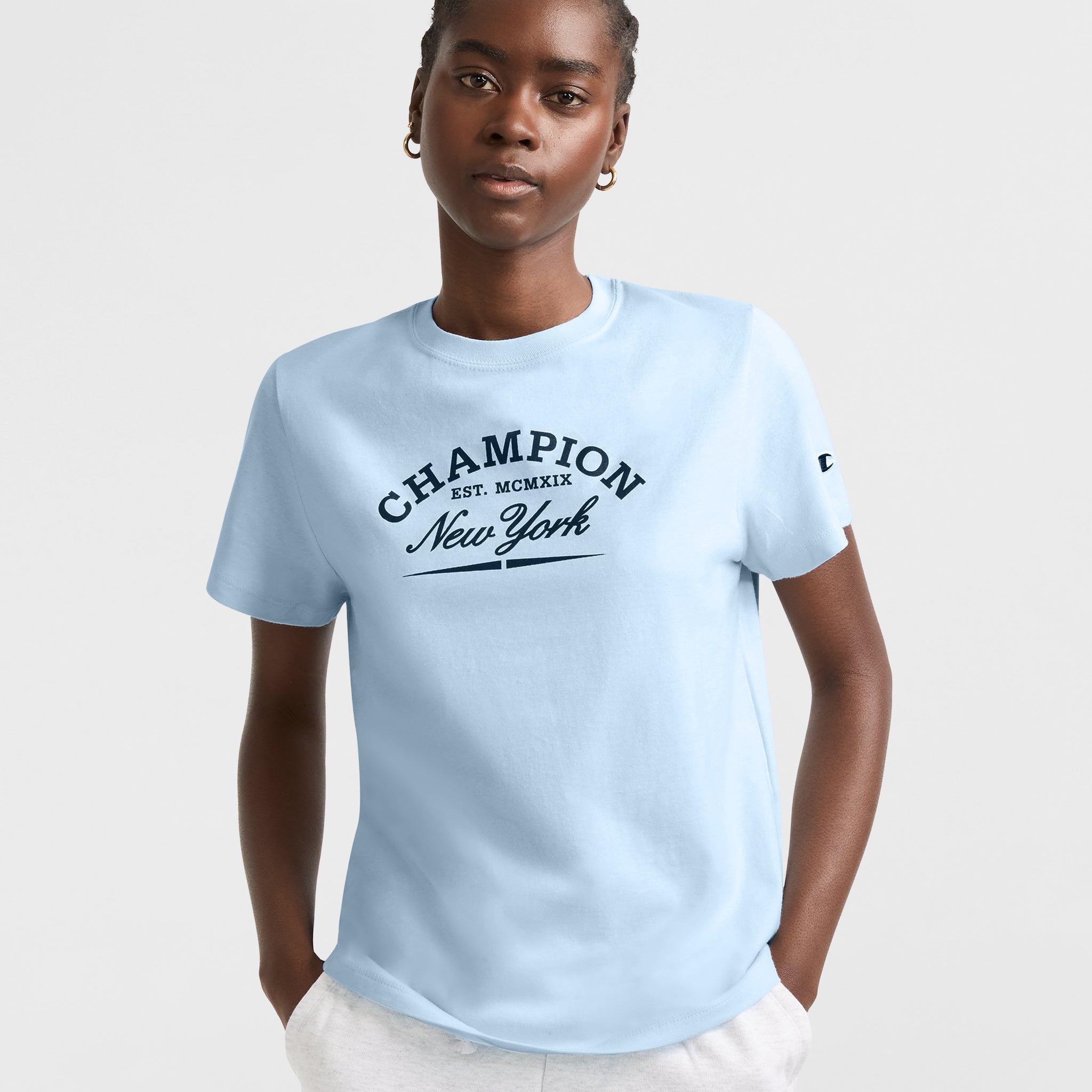Champion New York Graphic T-Shirt for Women - Classic Fit Cotton Tee