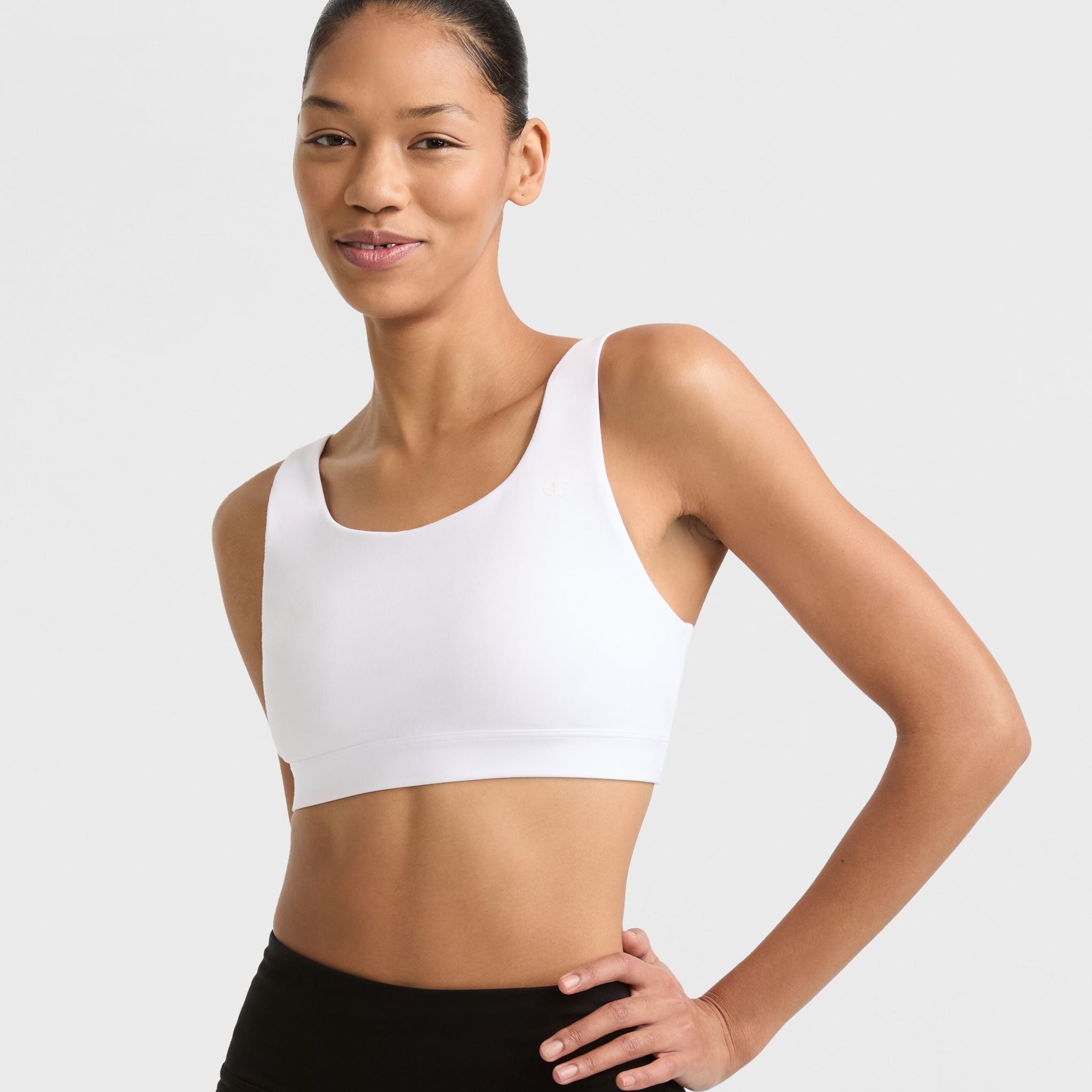 Soft Touch Women's Sports Bra with Moisture-Wicking & C Logo