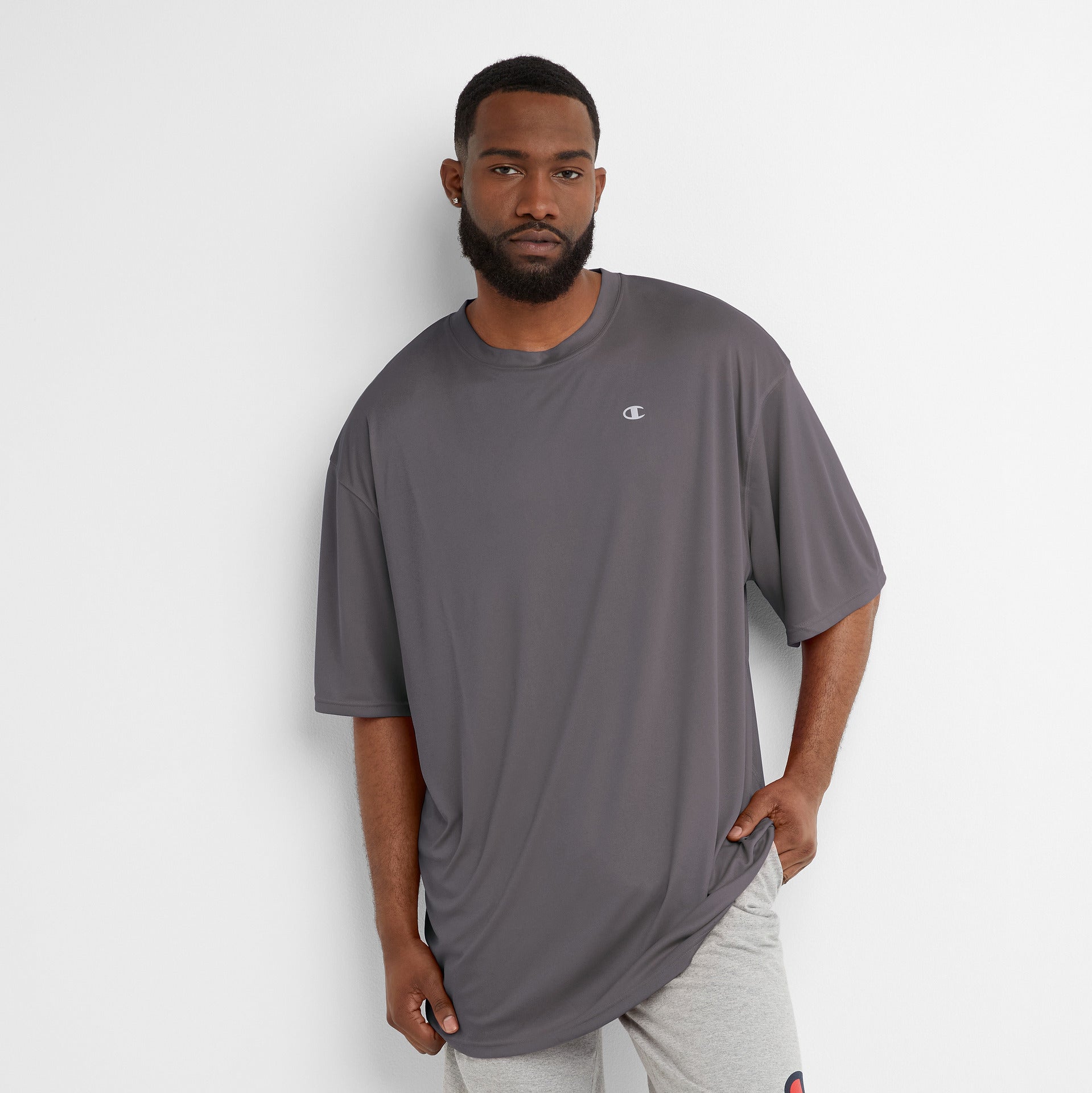 Men's Reflective Logo Big & Tall Sport T-Shirt - Moisture Wicking
