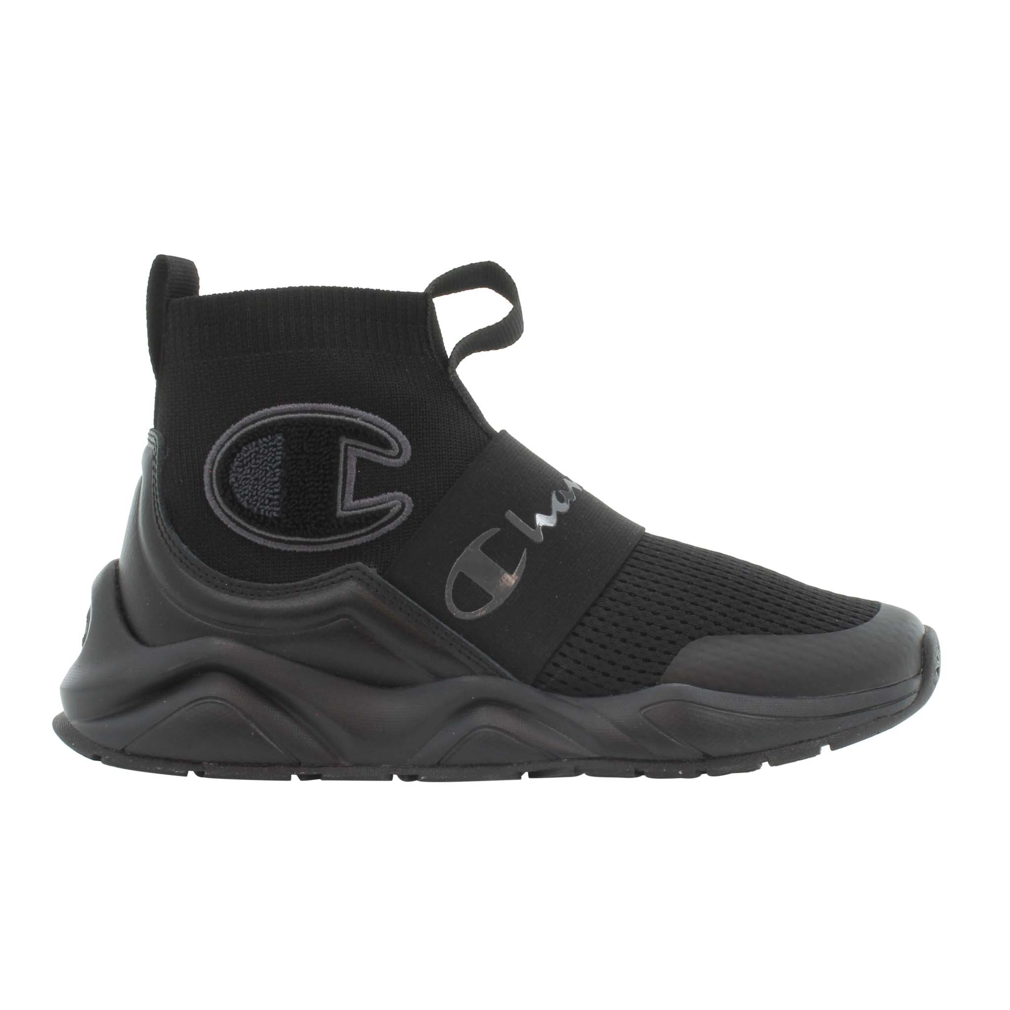 Kids' High-Top Sneakers - Comfortable Stretch Knit & Slip-On Design