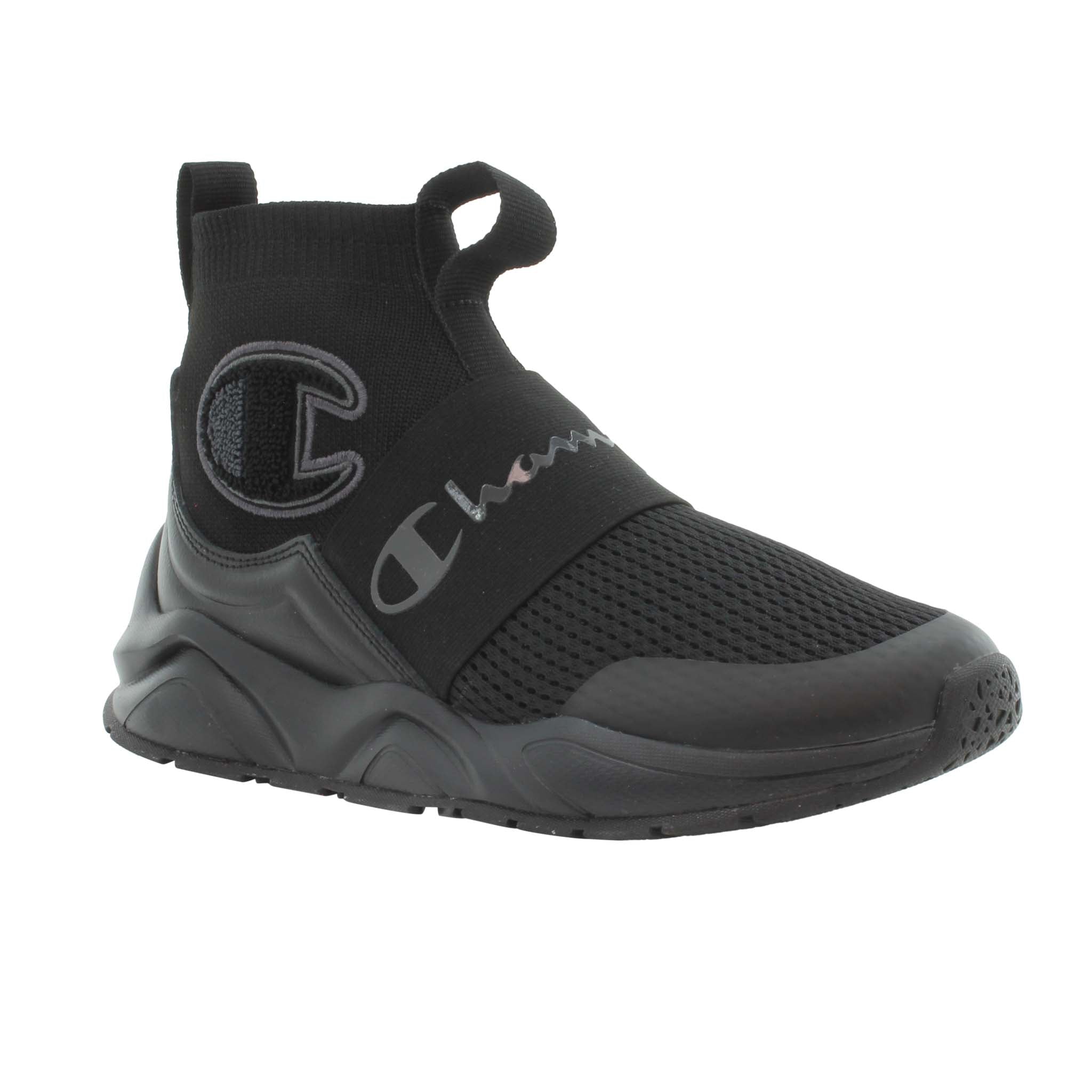 Kids' High-Top Sneakers - Comfortable Stretch Knit & Slip-On Design