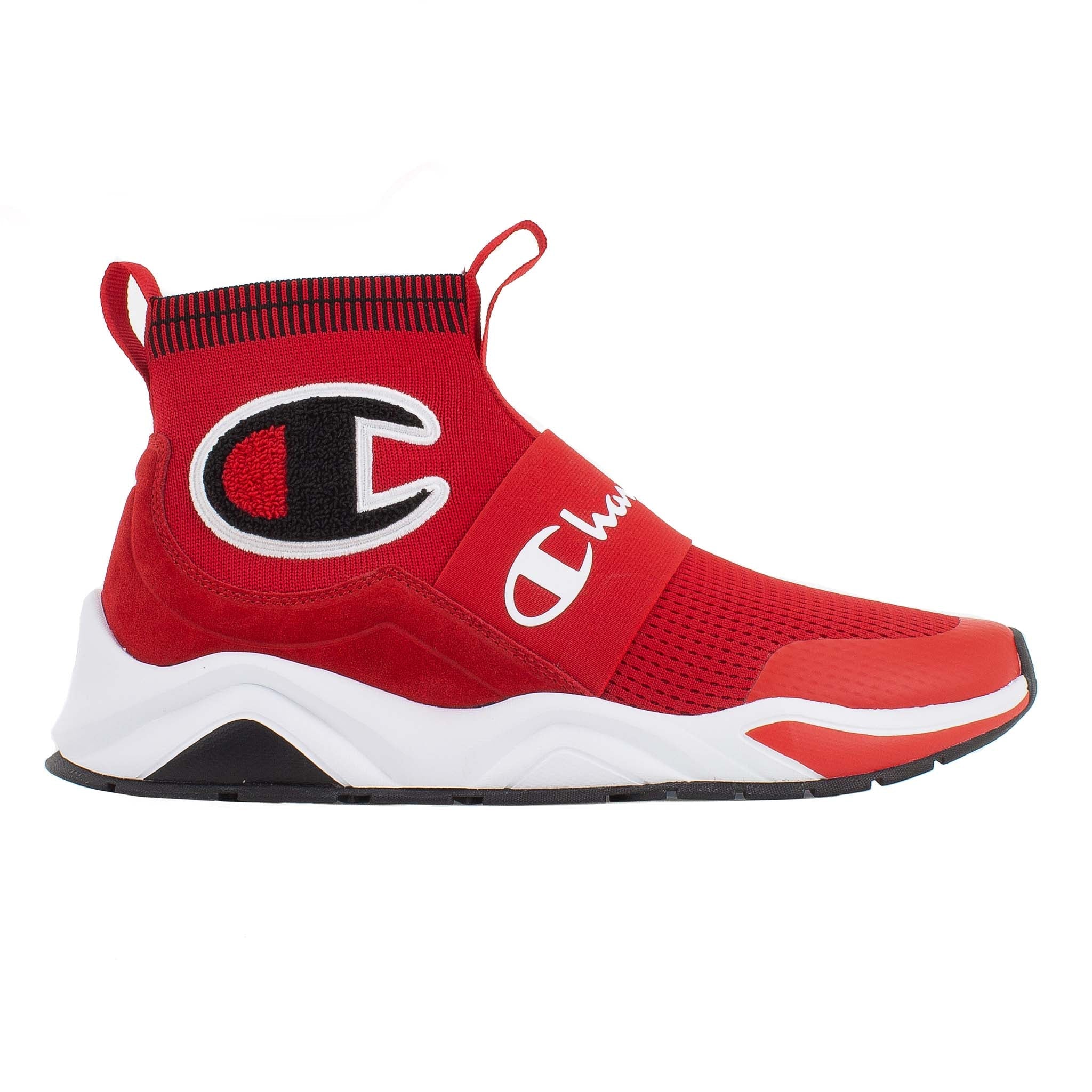 Kids' High-Top Sneakers - Comfortable Stretch Knit & Slip-On Design