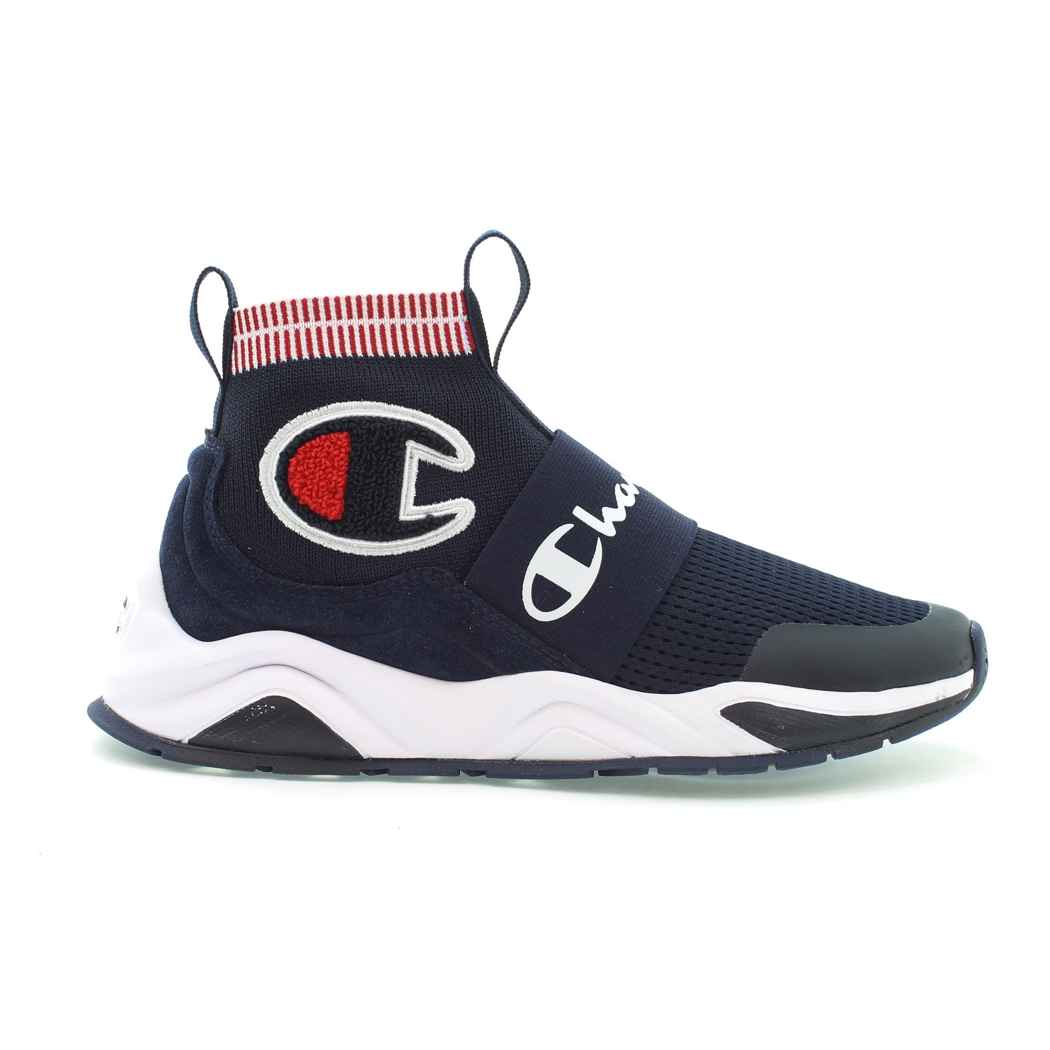Kids' High-Top Sneakers - Comfortable Stretch Knit & Slip-On Design