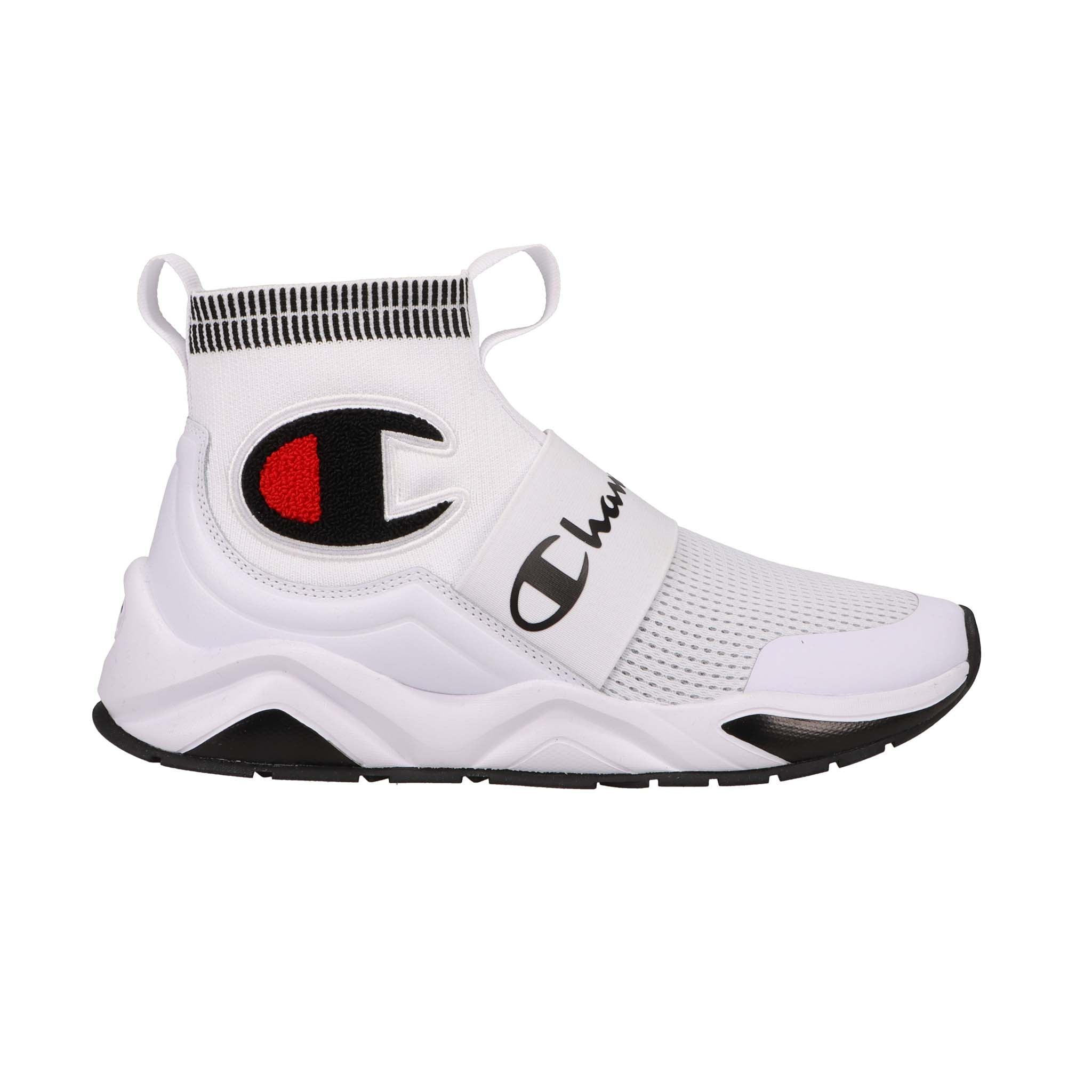Kids' High-Top Sneakers - Comfortable Stretch Knit & Slip-On Design