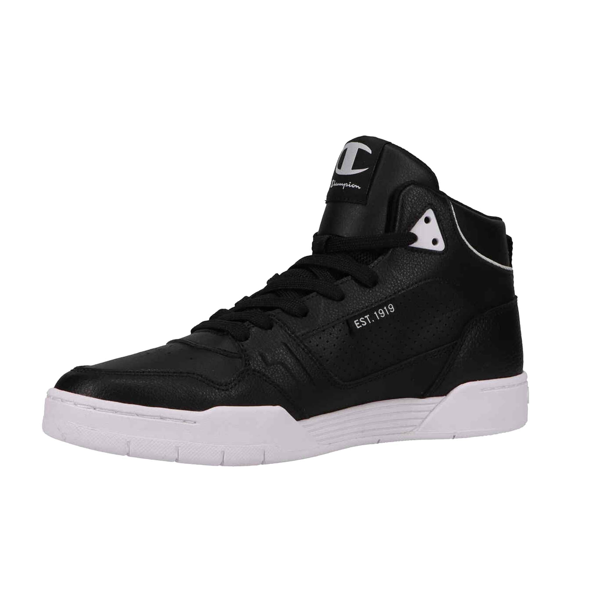 Men's High-Top Sneakers with Cushioned Collar & Logo Detail