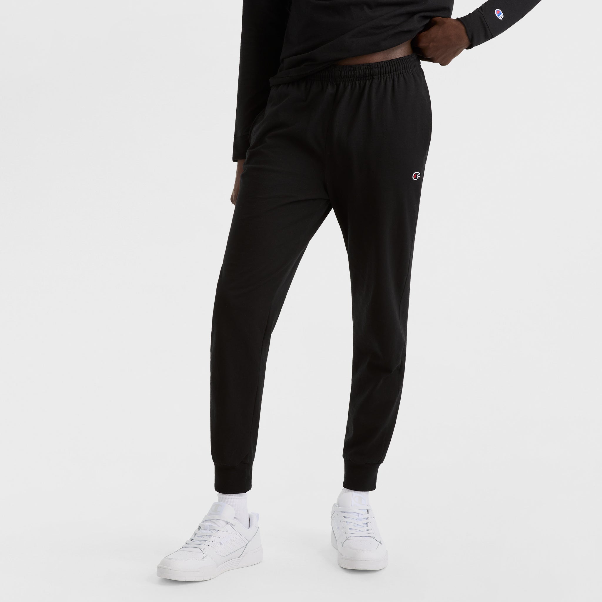 Men's Lightweight Lounge Joggers with C Logo & Side Pockets