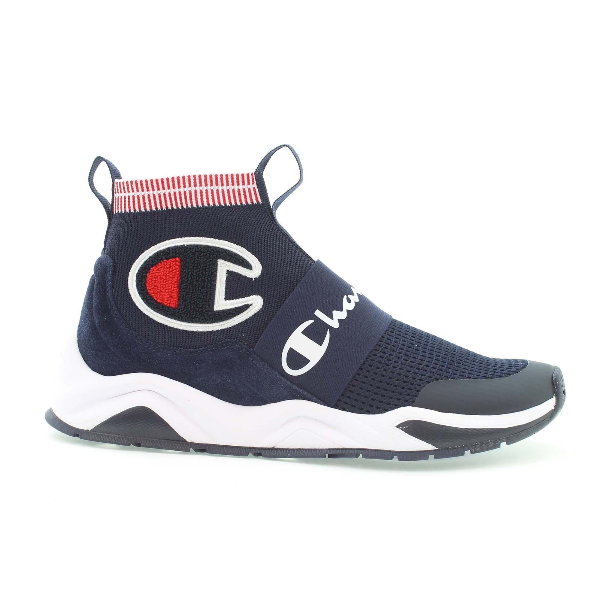 Men's Champion Rally Pro High-Top Sneakers with Stretch Knit
