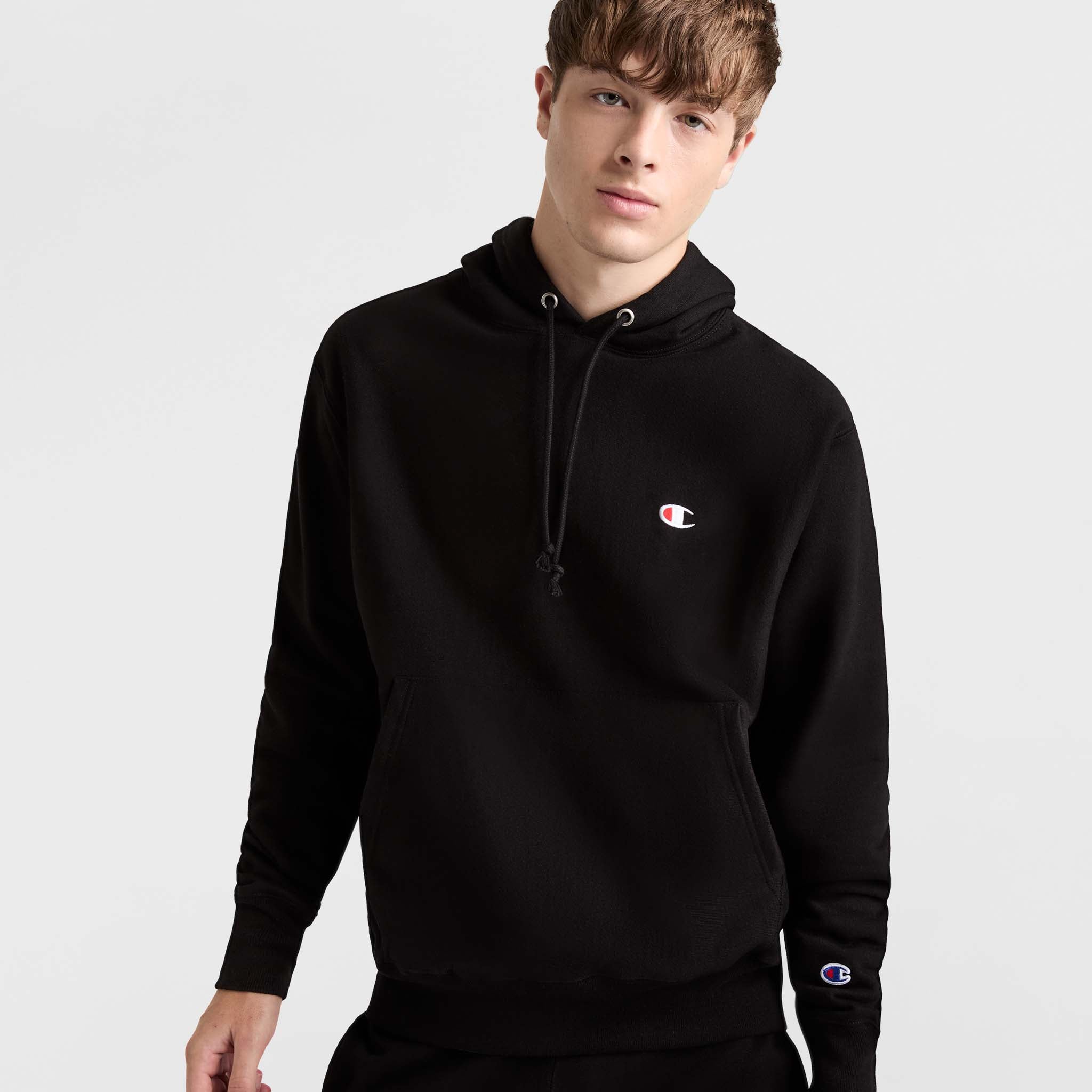 Champion Reverse Weave Hoodie with C Logo - Heavyweight & Cozy