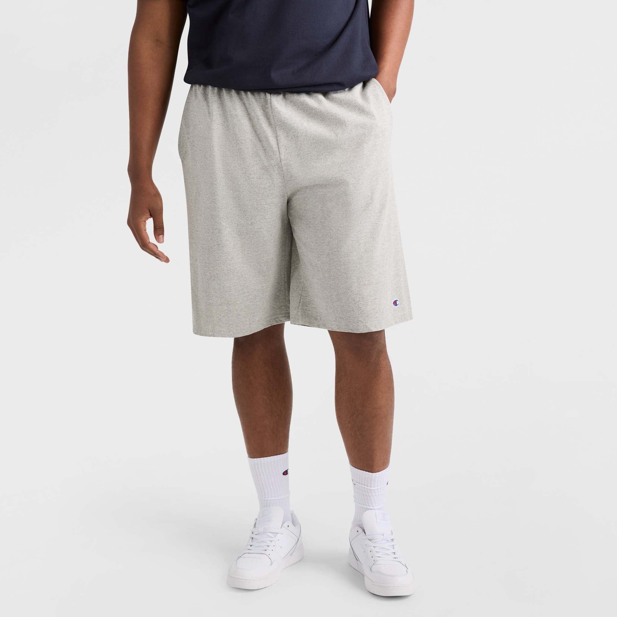 Men's Big & Tall Lounge Shorts with C Logo - Lightweight Cotton Blend