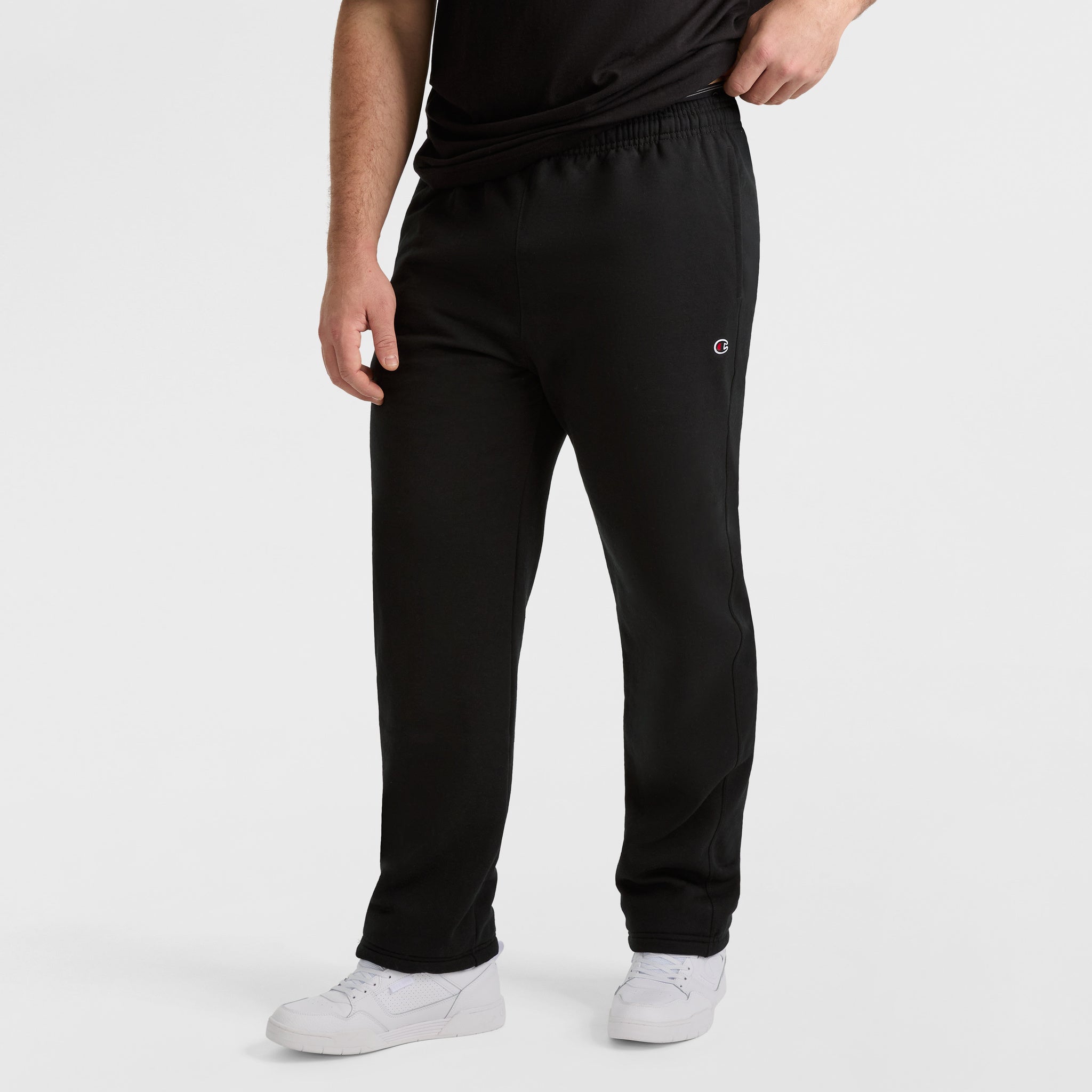 Men's Big & Tall Fleece Sweatpants with Open Hem & C Logo