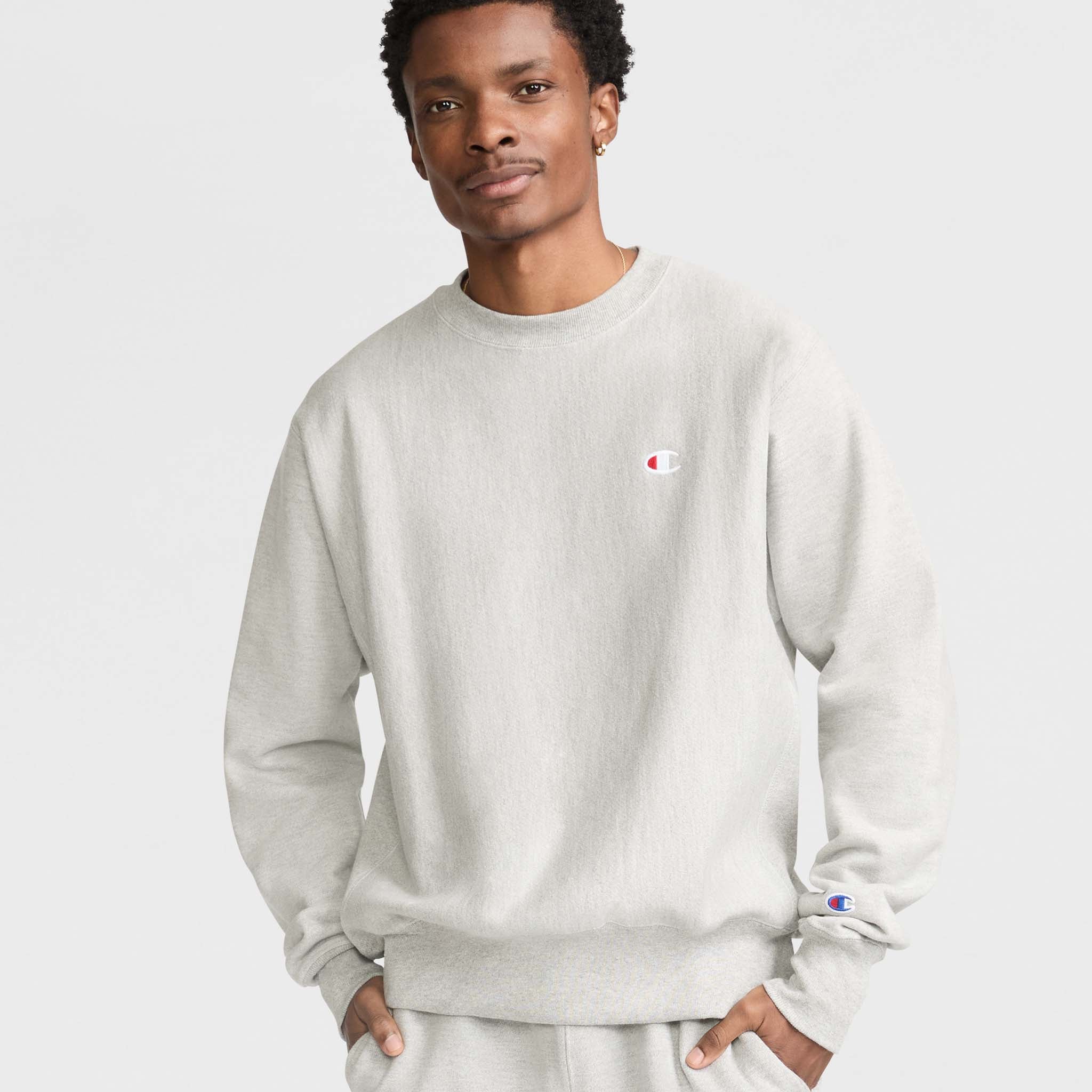 Champion Reverse Weave Crewneck Sweatshirt with C Logo
