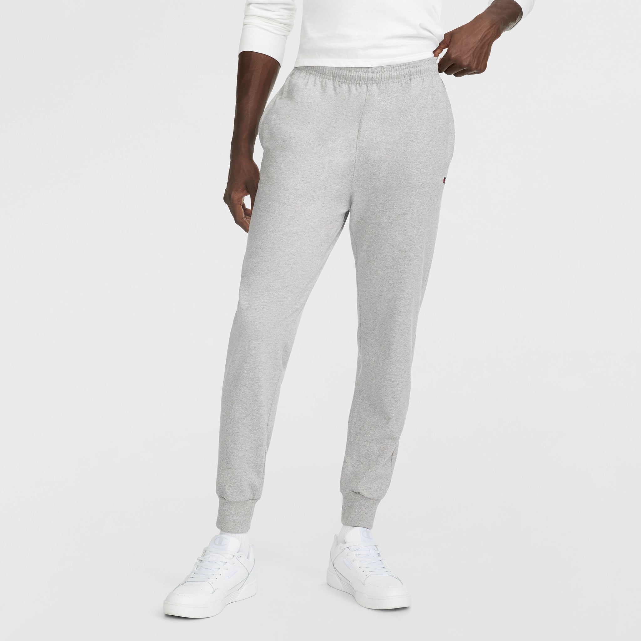 Men's Lightweight Lounge Joggers with C Logo & Side Pockets