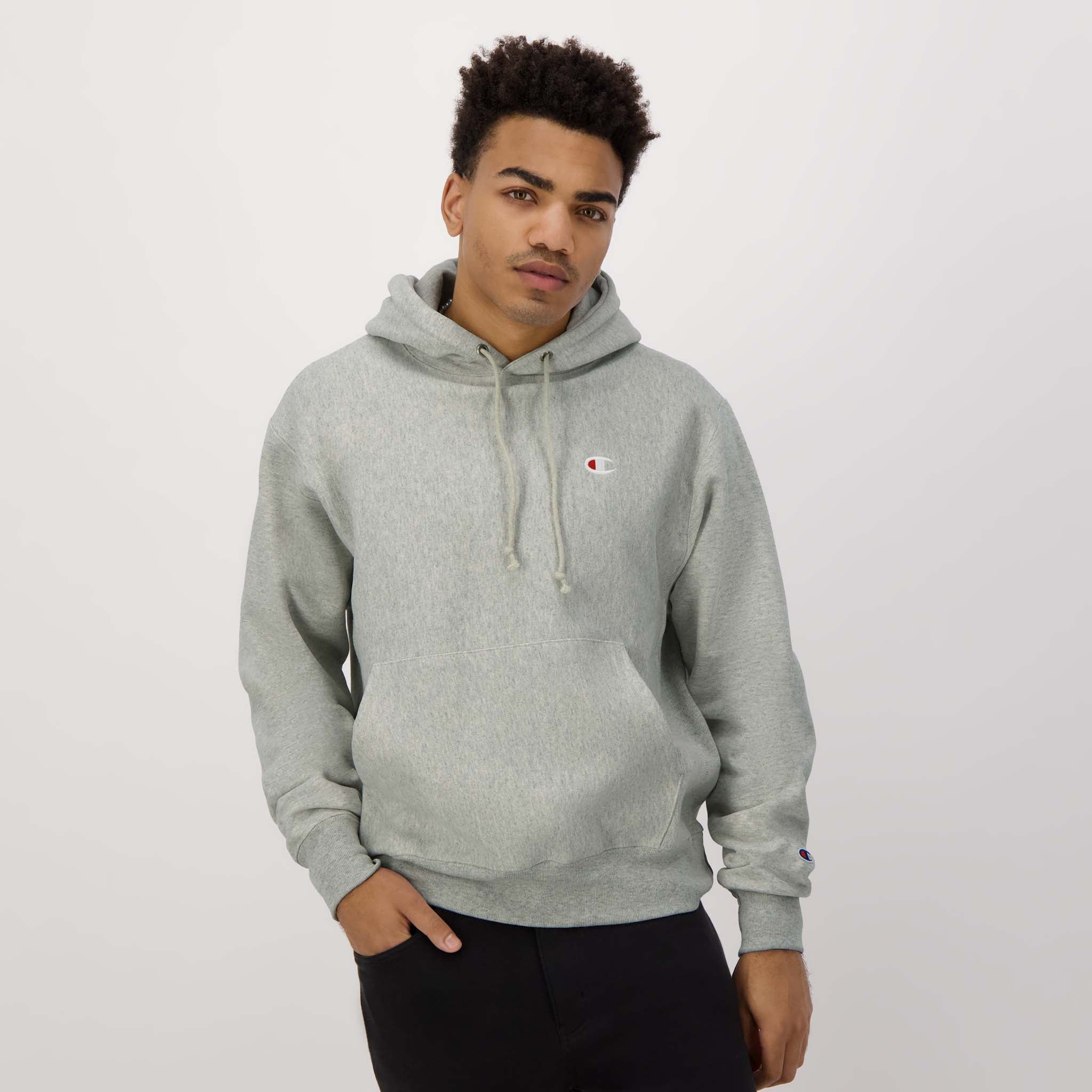 Champion Reverse Weave Hoodie with C Logo - Heavyweight & Cozy