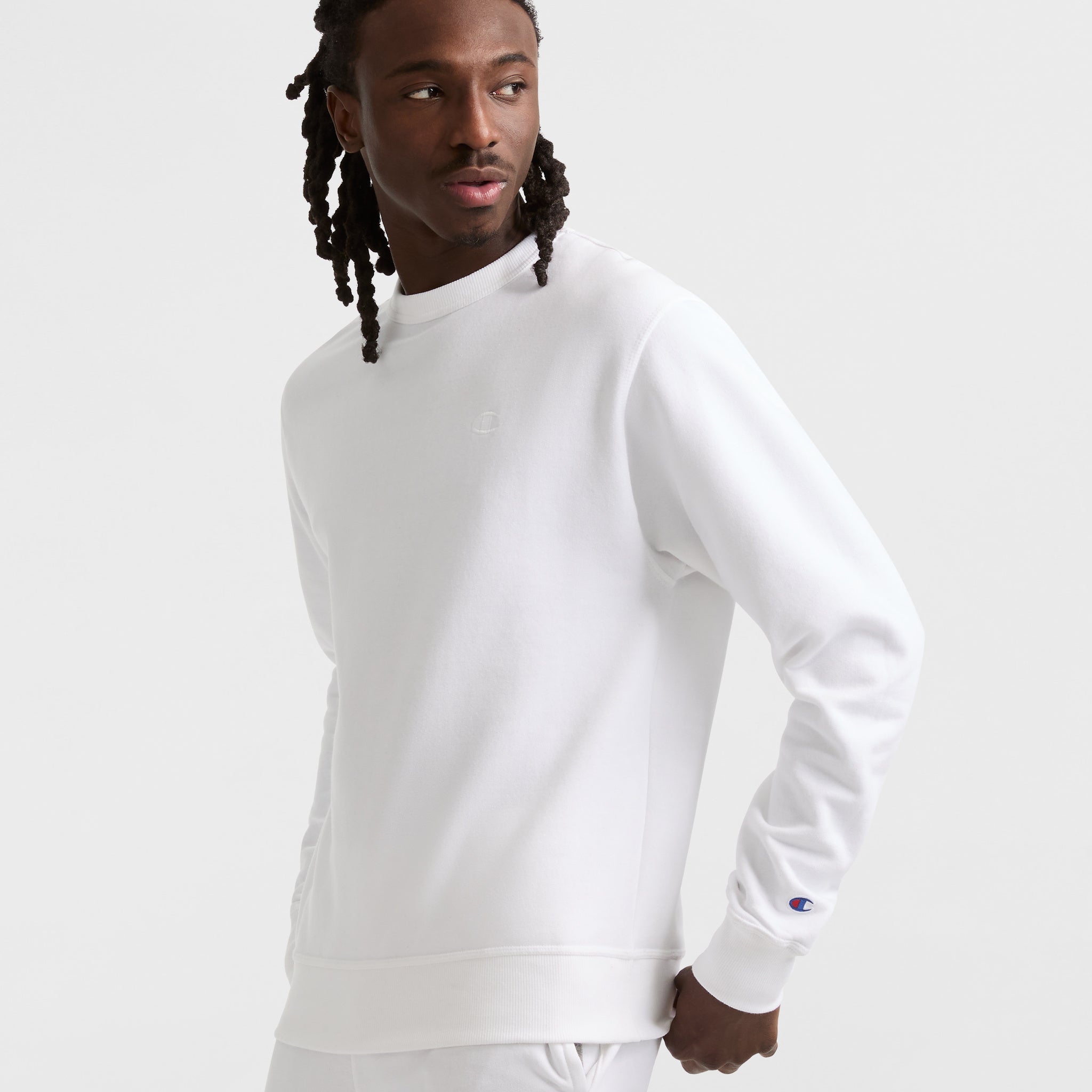 Champion Powerblend Crewneck Sweatshirt with C Logo