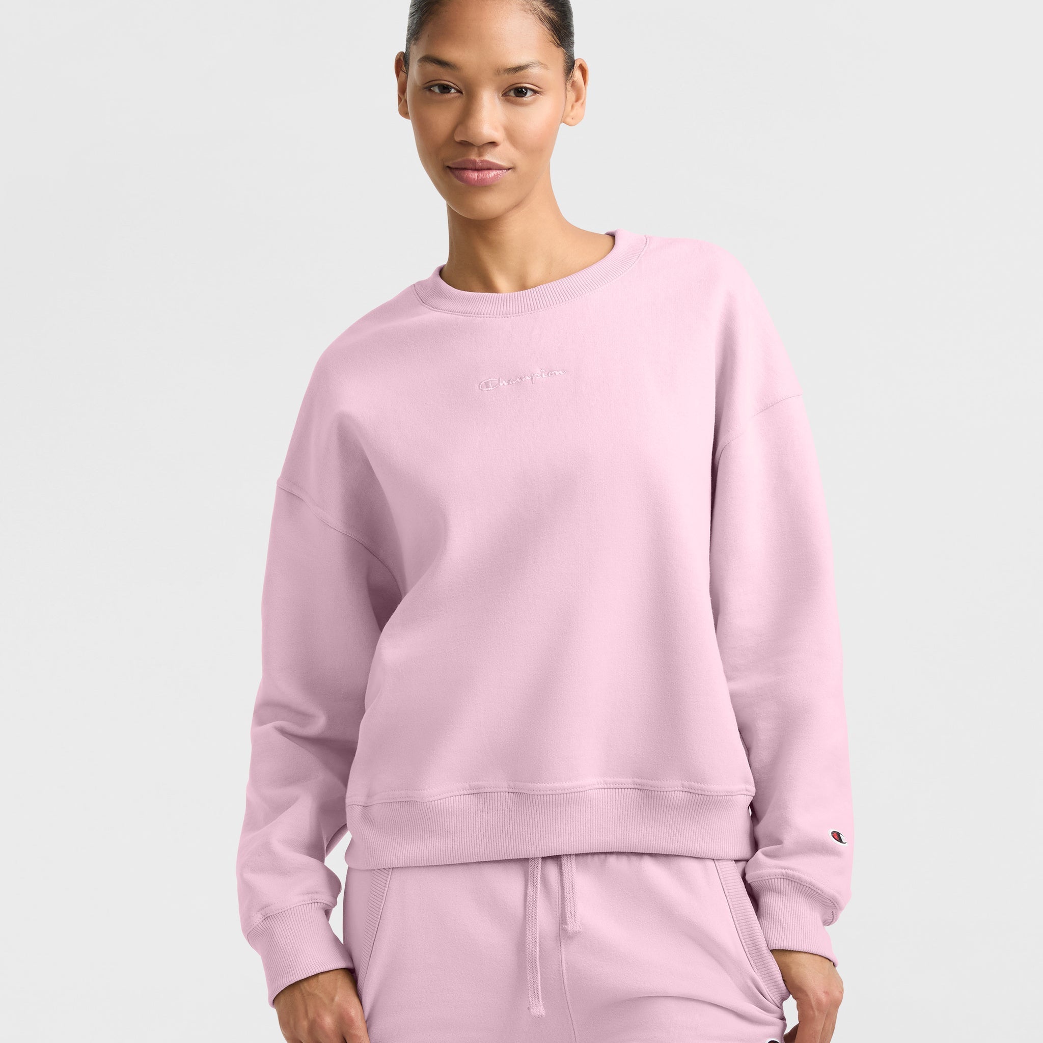 Women's Powerblend Crewneck Sweatshirt with Embroidered Logo