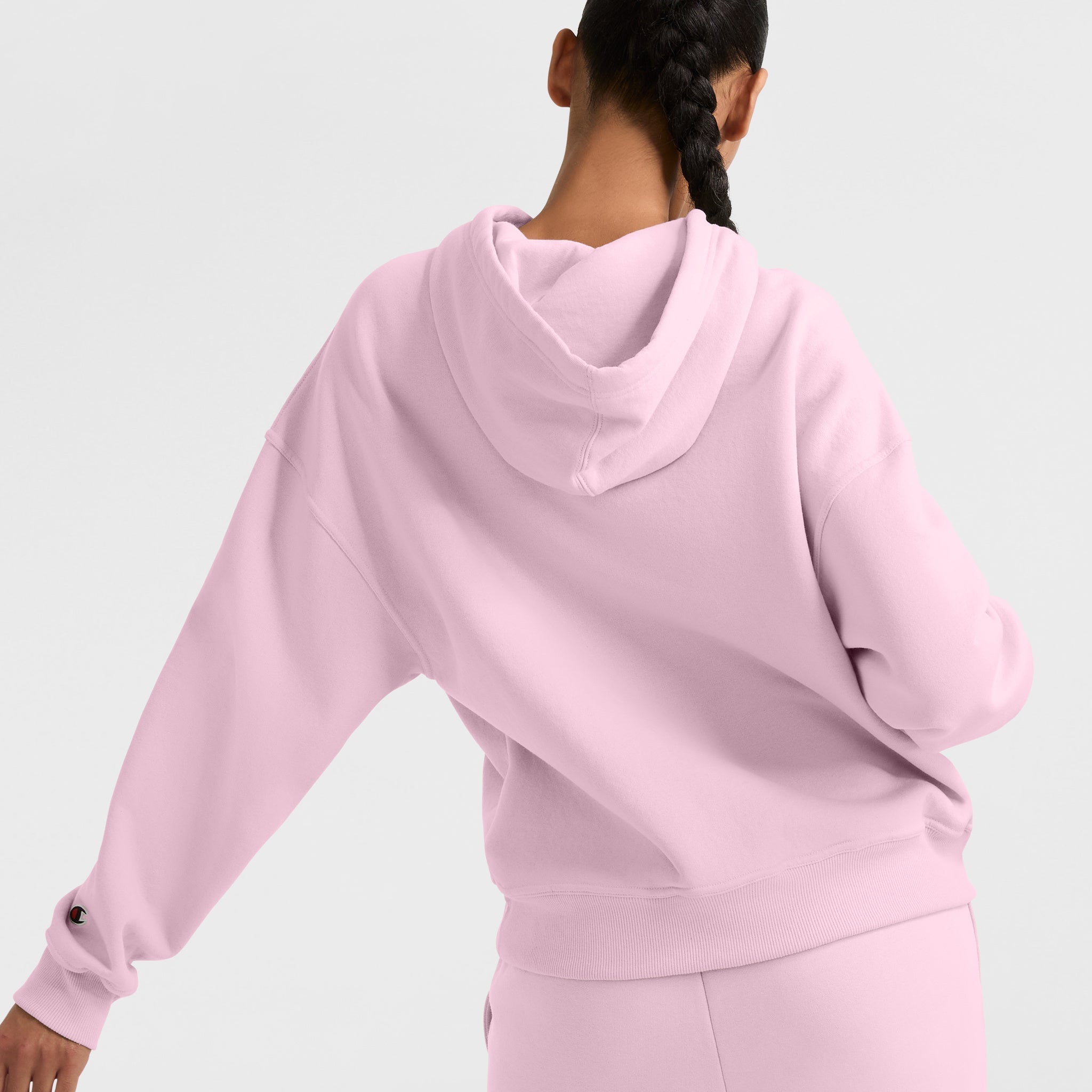 Champion Powerblend Hoodie for Women - Relaxed Fit, Embroidered Logo