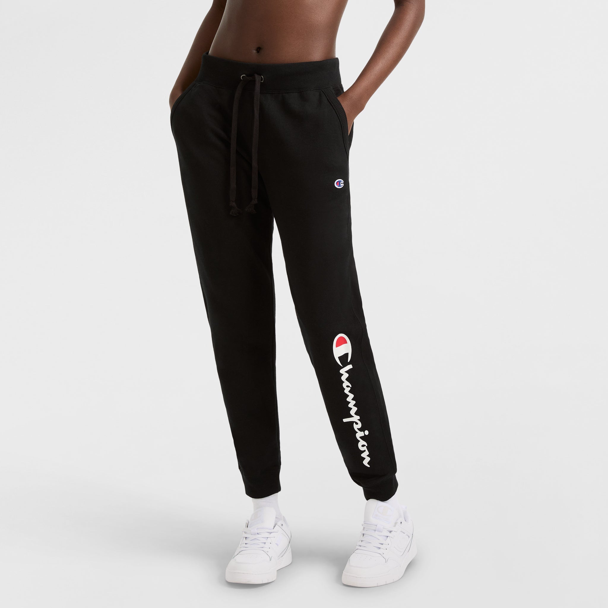 Women's Powerblend Fleece Joggers with Classic Script Logo