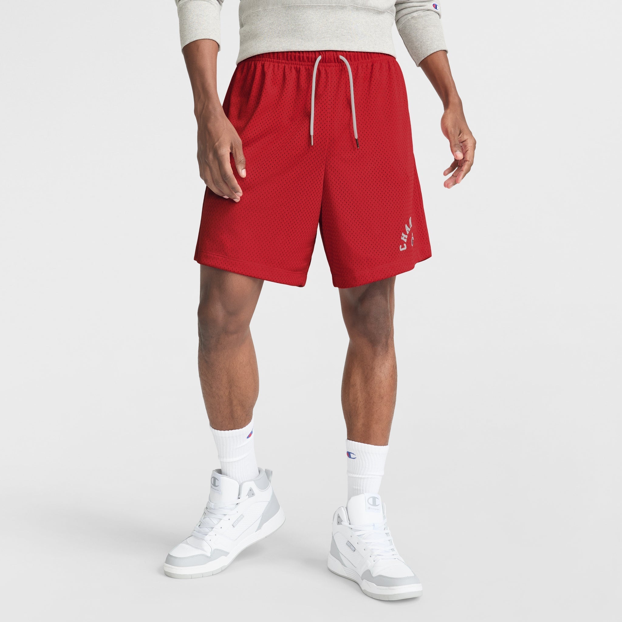 Champion 7" Mesh Gym Shorts with Arch Logo – Lightweight & Breathable